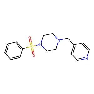 1-(Phenylsulfonyl)-4-(pyridin-4-ylmethyl)piperazine structure