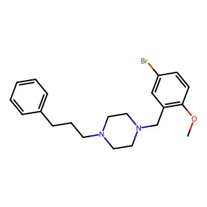 1-(5-Bromo-2-methoxybenzyl)-4-(3-phenylpropyl)piperazine structure