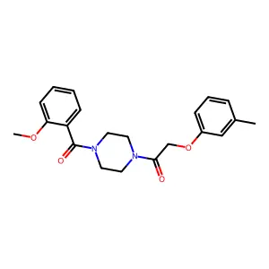 1-[4-(2-Methoxybenzoyl)piperazin-1-yl]-2-(3-methylphenoxy)ethanone structure