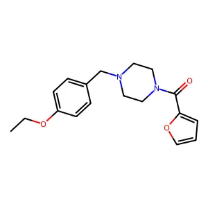 1-(4-Ethoxybenzyl)-4-(2-furoyl)piperazine structure