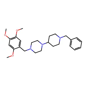 1-(1-Benzylpiperidin-4-yl)-4-[(2,4,5-trimethoxyphenyl)methyl]piperazine structure