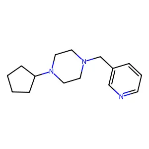 1-Cyclopentyl-4-(pyridin-3-ylmethyl)piperazine structure