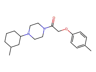 1-[4-(3-Methylcyclohexyl)piperazin-1-yl]-2-(4-methylphenoxy)ethanone structure