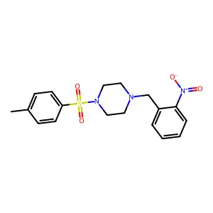 1-[(4-Methylphenyl)sulfonyl]-4-(2-nitrobenzyl)piperazine structure