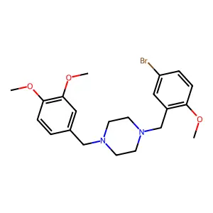 1-(5-Bromo-2-methoxybenzyl)-4-(3,4-dimethoxybenzyl)piperazine structure