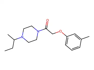 1-Sec-butyl-4-[(3-methylphenoxy)acetyl]piperazine structure