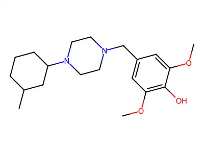 2,6-Dimethoxy-4-[[4-(3-methylcyclohexyl)piperazin-1-yl]methyl]phenol structure