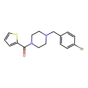 1-(4-Bromobenzyl)-4-(2-thienylcarbonyl)piperazine structure