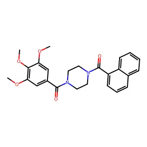 Naphthalen-1-yl-[4-(3,4,5-trimethoxybenzoyl)piperazin-1-yl]methanone structure