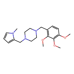 1-[(1-Methylpyrrol-2-yl)methyl]-4-[(2,3,4-trimethoxyphenyl)methyl]piperazine structure