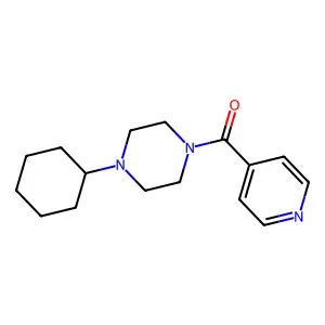 1-Cyclohexyl-4-isonicotinoylpiperazine structure