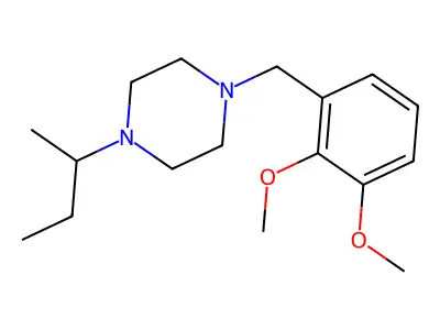 1-(Butan-2-yl)-4-(2,3-dimethoxybenzyl)piperazine structure
