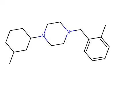 1-(3-Methylcyclohexyl)-4-[(2-methylphenyl)methyl]piperazine structure