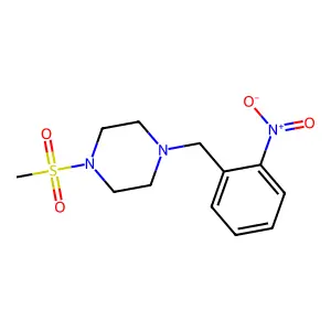 1-(Methylsulfonyl)-4-(2-nitrobenzyl)piperazine structure