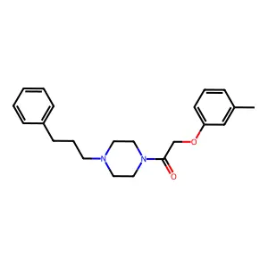 2-(3-Methylphenoxy)-1-[4-(3-phenylpropyl)piperazin-1-yl]ethanone structure