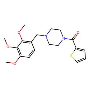 Thiophen-2-yl-[4-[(2,3,4-trimethoxyphenyl)methyl]piperazin-1-yl]methanone structure
