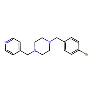 1-[(4-Bromophenyl)methyl]-4-(pyridin-4-ylmethyl)piperazine structure