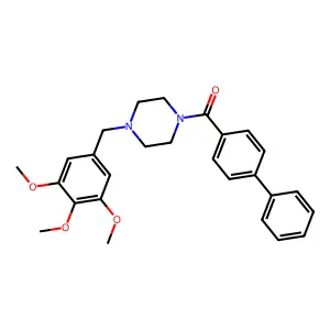 Biphenyl-4-yl[4-(3,4,5-trimethoxybenzyl)piperazin-1-yl]methanone structure