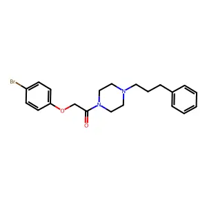 2-(4-Bromophenoxy)-1-[4-(3-phenylpropyl)piperazin-1-yl]ethanone structure