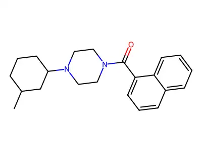 4-(3-Methylcyclohexyl)piperazinyl naphthyl ketone structure