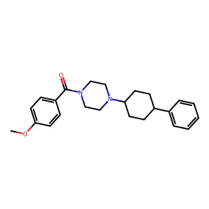 1-(4-Methoxybenzoyl)-4-(4-phenylcyclohexyl)piperazine structure