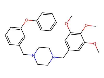 1-[(3-Phenoxyphenyl)methyl]-4-[(3,4,5-trimethoxyphenyl)methyl]piperazine structure