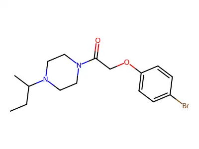 2-(4-Bromophenoxy)-1-(4-butan-2-ylpiperazin-1-yl)ethanone structure