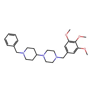 1-(1-Benzylpiperidin-4-yl)-4-[(3,4,5-trimethoxyphenyl)methyl]piperazine structure