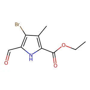 Ethyl 4-bromo-5-formyl-3-methyl-1H-pyrrole-2-carboxylate structure