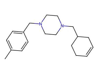 1-(Cyclohex-3-en-1-ylmethyl)-4-[(4-methylphenyl)methyl]piperazine structure