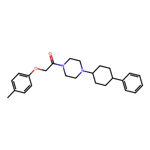 2-(4-Methylphenoxy)-1-[4-(4-phenylcyclohexyl)piperazin-1-yl]ethanone structure