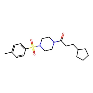 3-Cyclopentyl-1-[4-(4-methylphenyl)sulfonylpiperazin-1-yl]propan-1-one structure