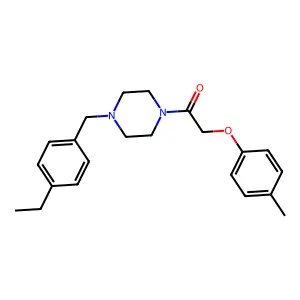 1-[4-[(4-Ethylphenyl)methyl]piperazin-1-yl]-2-(4-methylphenoxy)ethanone structure