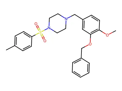 1-[3-(Benzyloxy)-4-methoxybenzyl]-4-[(4-methylphenyl)sulfonyl]piperazine structure