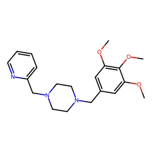 1-(Pyridin-2-ylmethyl)-4-[(3,4,5-trimethoxyphenyl)methyl]piperazine structure