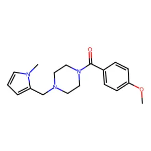 (4-Methoxyphenyl)-[4-[(1-methylpyrrol-2-yl)methyl]piperazin-1-yl]methanone structure