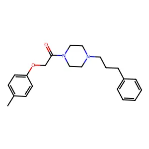 2-(4-Methylphenoxy)-1-[4-(3-phenylpropyl)piperazin-1-yl]ethanone structure