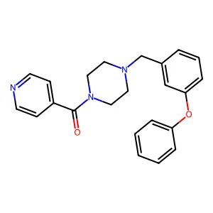 1-Isonicotinoyl-4-(3-phenoxybenzyl)piperazine structure