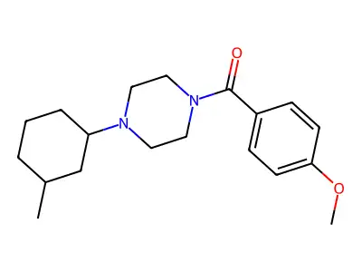 (4-Methoxyphenyl)-[4-(3-methylcyclohexyl)piperazin-1-yl]methanone structure