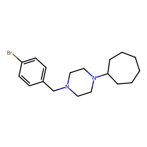 1-[(4-Bromophenyl)methyl]-4-cycloheptylpiperazine structure