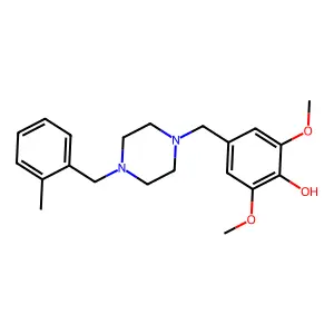 2,6-Dimethoxy-4-[[4-[(2-methylphenyl)methyl]piperazin-1-yl]methyl]phenol structure