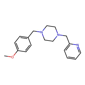 1-[(4-Methoxyphenyl)methyl]-4-(pyridin-2-ylmethyl)piperazine structure