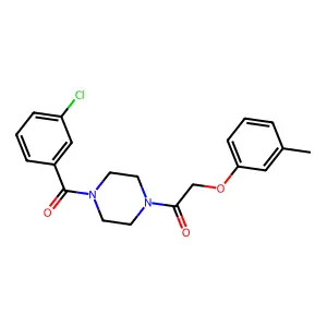 1-[4-(3-Chlorobenzoyl)piperazin-1-yl]-2-(3-methylphenoxy)ethanone structure