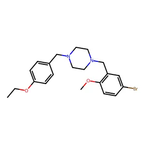 1-(5-Bromo-2-methoxybenzyl)-4-(4-ethoxybenzyl)piperazine structure