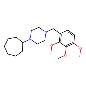 1-Cycloheptyl-4-(2,3,4-trimethoxybenzyl)piperazine structure
