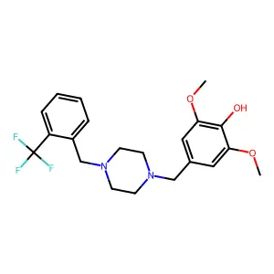 2,6-Dimethoxy-4-[4-(2-trifluoromethyl-benzyl)-piperazin-1-ylmethyl]-phenol structure