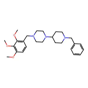 1-(1-Benzyl-4-piperidyl)-4-(2,3,4-trimethoxybenzyl)piperazine structure