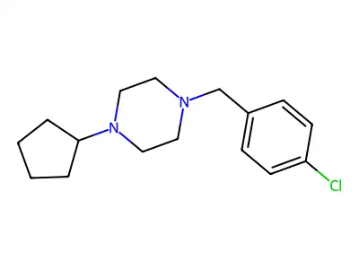 1-[(4-Chlorophenyl)methyl]-4-cyclopentylpiperazine structure