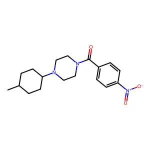 [4-(4-Methylcyclohexyl)piperazin-1-yl](4-nitrophenyl)methanone structure