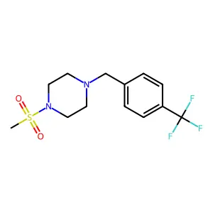 1-(Methylsulfonyl)-4-[4-(trifluoromethyl)benzyl]piperazine structure